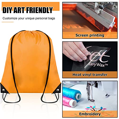 Grneric Drawstring Backpack Bulk 100Pcs Cinch Bag, Polyester Drawstring Bags for Gym Beach Sports Short Trip Party (20 Colors) - Image 5