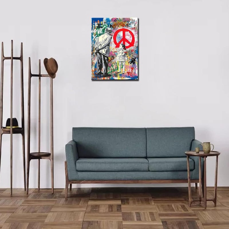Tucocoo Banksy Graffiti Canvas Wall Art - Image 2