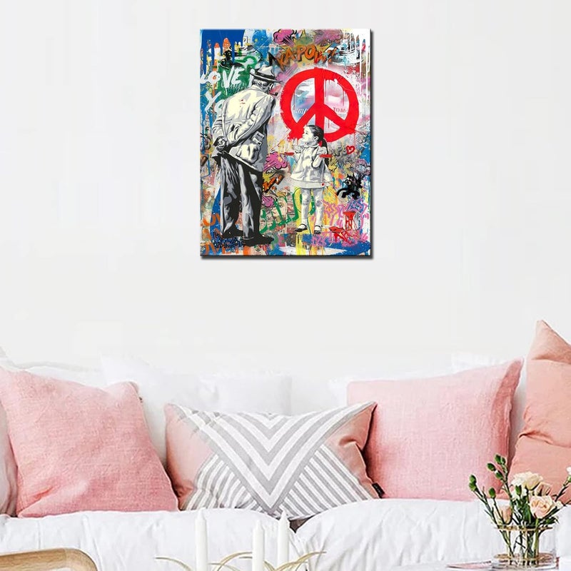 Tucocoo Banksy Graffiti Canvas Wall Art - Image 3