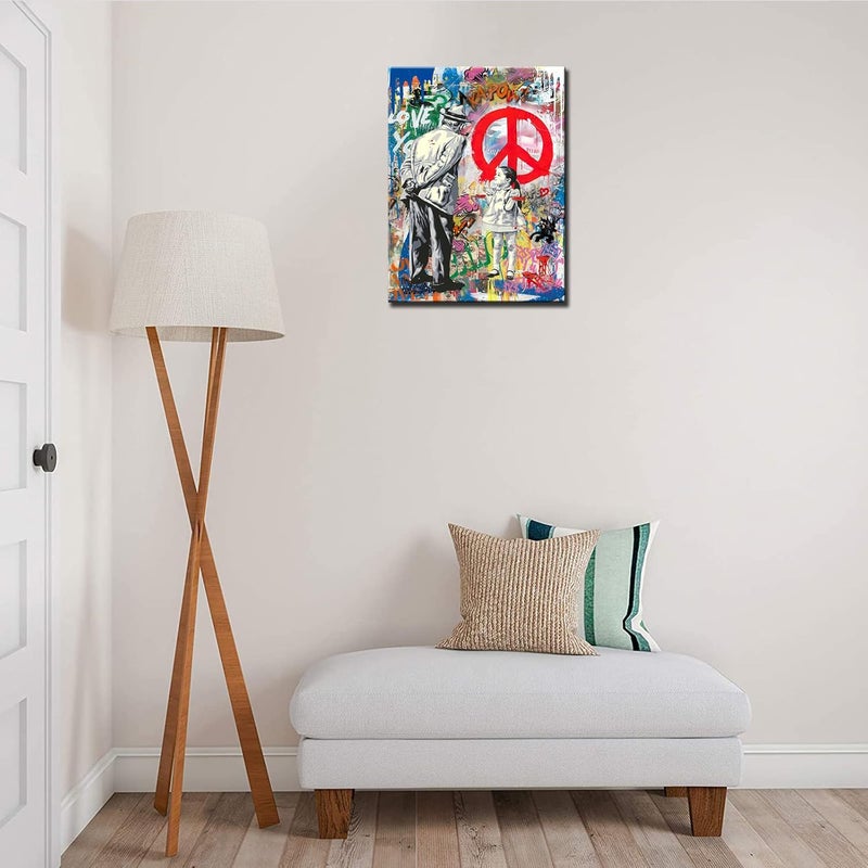 Tucocoo Banksy Graffiti Canvas Wall Art - Image 4
