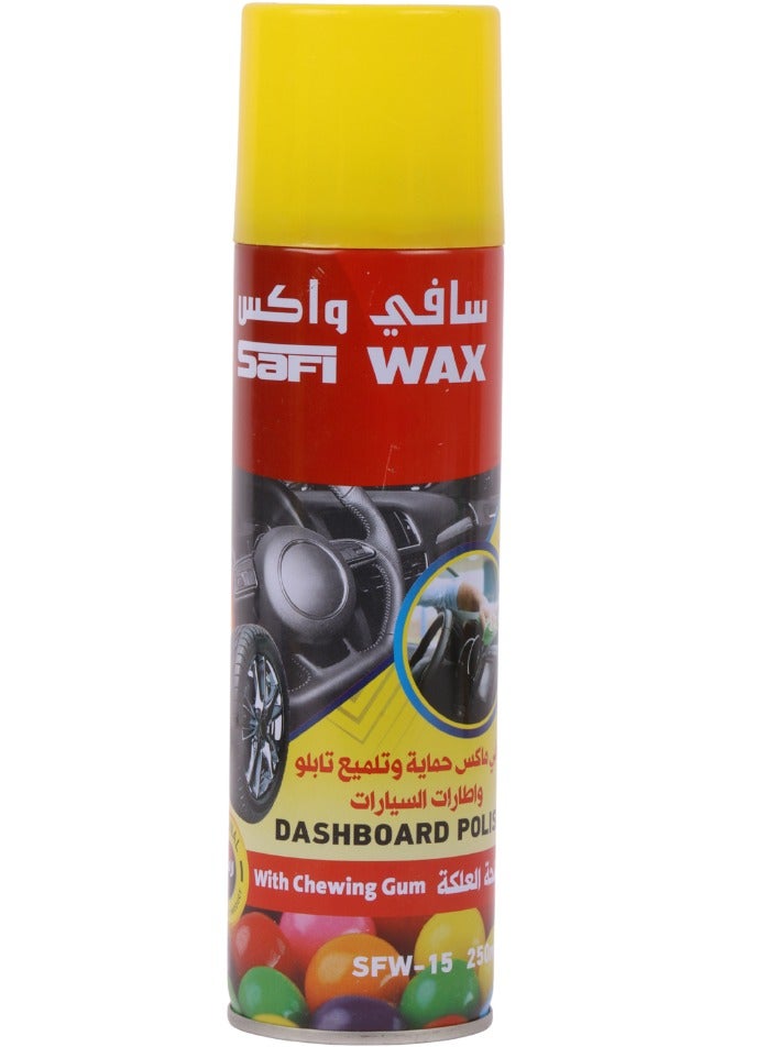 Safi WAX Car Dashboard & Tires Polisher & Cleaner With Chewing Gum Scent 250ml - Image 1