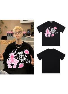 Broken Planet Cartoon Logo Cotton Tee 317 black
