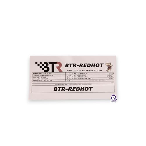 Dynosty Brian Tooley Racing BTR Red Hot LS Cam LS1 LS2 LS3 5.7L 6.0L 6.2L Camshaft - Image 4