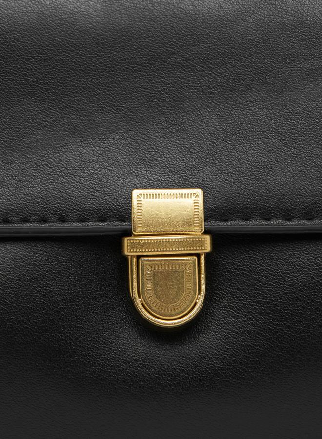 Styli Solid Shoulder Bag with Buckle Closure Detail  - Image 5