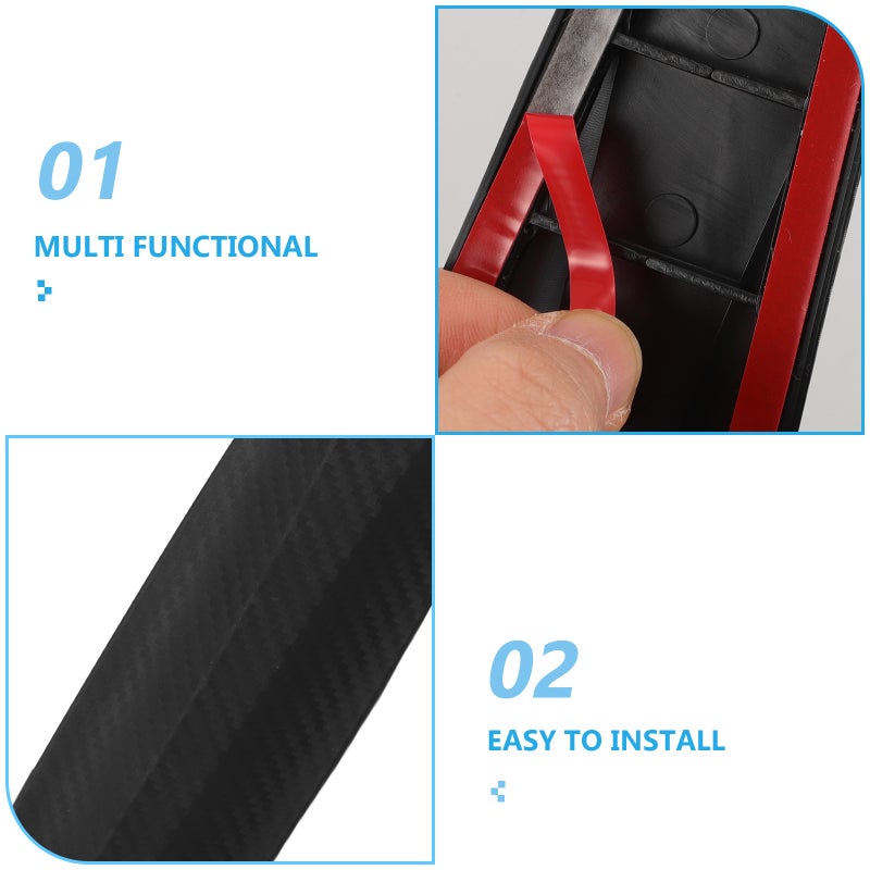 2pcs Bumper Protector Car Front And Rear Bumper Anti-Collision Strips PVC Anti-Scratch Self-Adhesive Bumper Guard For Cars - Image 3