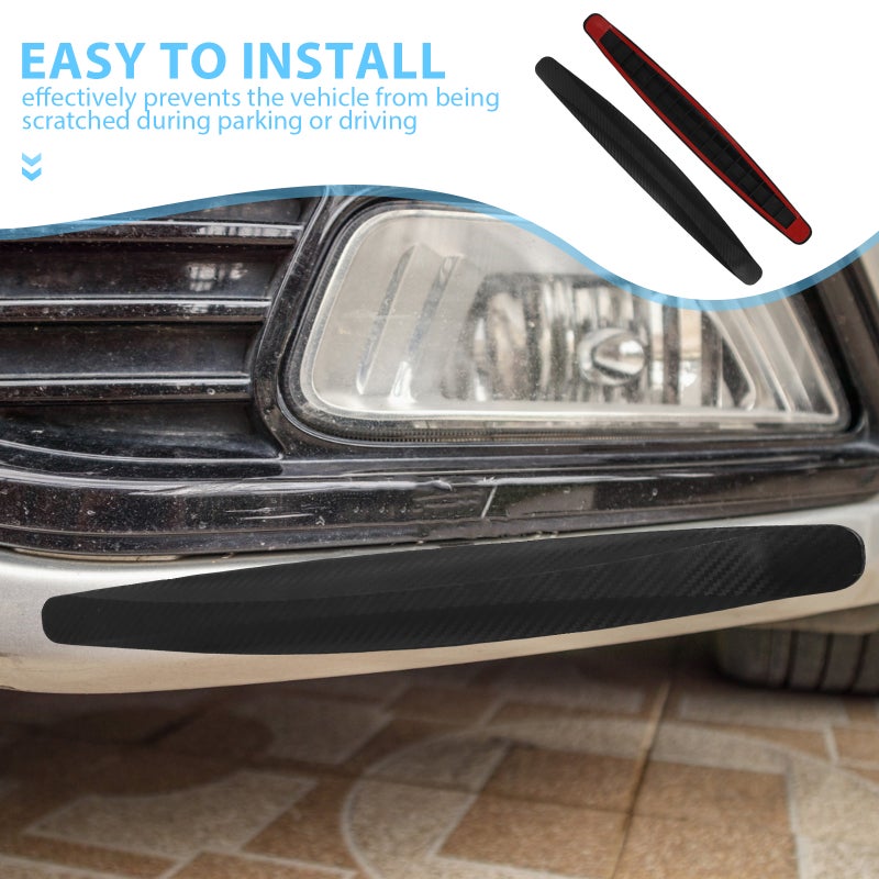 2pcs Bumper Protector Car Front And Rear Bumper Anti-Collision Strips PVC Anti-Scratch Self-Adhesive Bumper Guard For Cars - Image 2