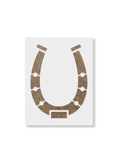 Ivana's Horseshoe Stencil - Reusable Stencils for Painting - Create DIY Horseshoe Crafts and Decor Size - (12 x 12 inch)