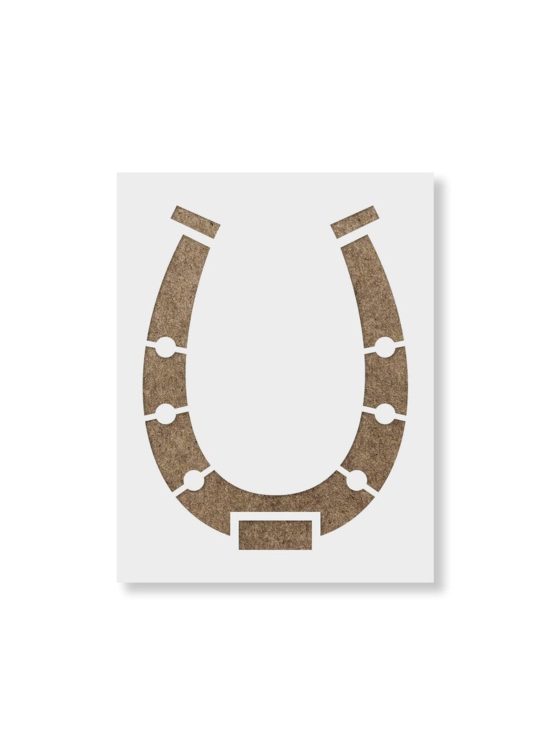 ivana's - Ivana's Horseshoe Stencil - Reusable Stencils for Painting - Create DIY Horseshoe Crafts and Decor Size - (12 x 12 inch) - Image 1