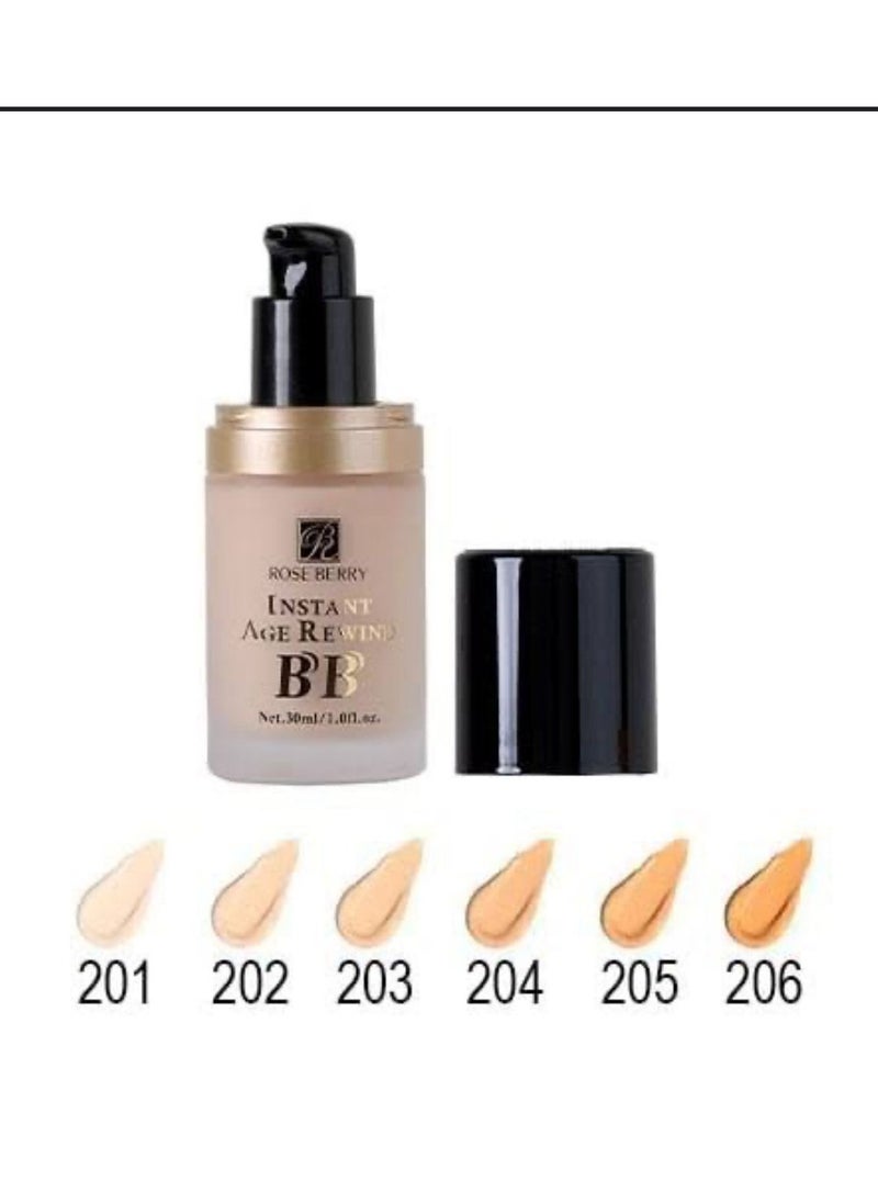 ROSE BERRY BB cream foundation super coverage shade 201 