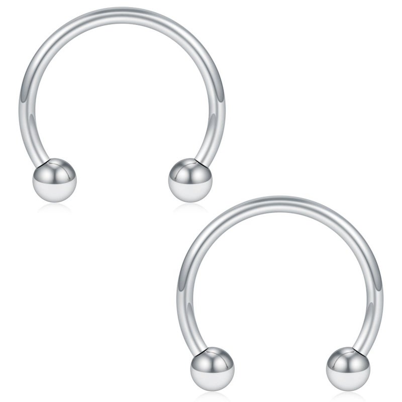 SCERRING 12PCS 10mm Mix Color Stainless Steel Nose Horseshoe Hoop Rings Eyebrow Lip Ear Tragus Septum Piercing Hanger Retainer 16G - Image 3