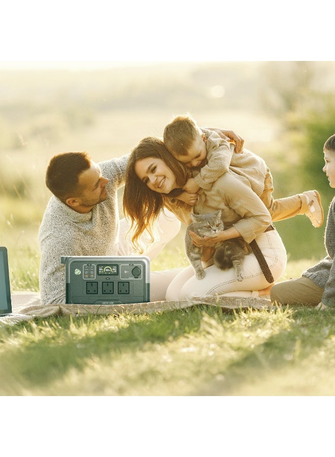 GREEN LION PGX800 Portable Power Station / 768Wh 240000mAh 800W (LiFePO4) Generator / Total Output 1177W Max / 240W Solar Input / 600W AC Input / Wireless Output 10W /  Car Charger 12V  - Black - Image 3