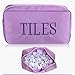 Sunnymove Empty Mahjong Bag Thickened American Mahjong Tiles Bag with Zipper Storage Pouch for Board Game Pieces Game Party Travel Gatherings Accessories 104x56 Case OnlyTilesPurple - Image 2