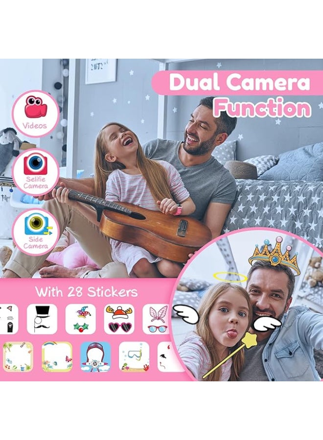 Yehtta Smart Watch for Kids 3-8 - HD Dual Camera, Touch Screen, USB Charging - All-in-One Educational Toy - Pink Birthday Gift for Girls - Image 2