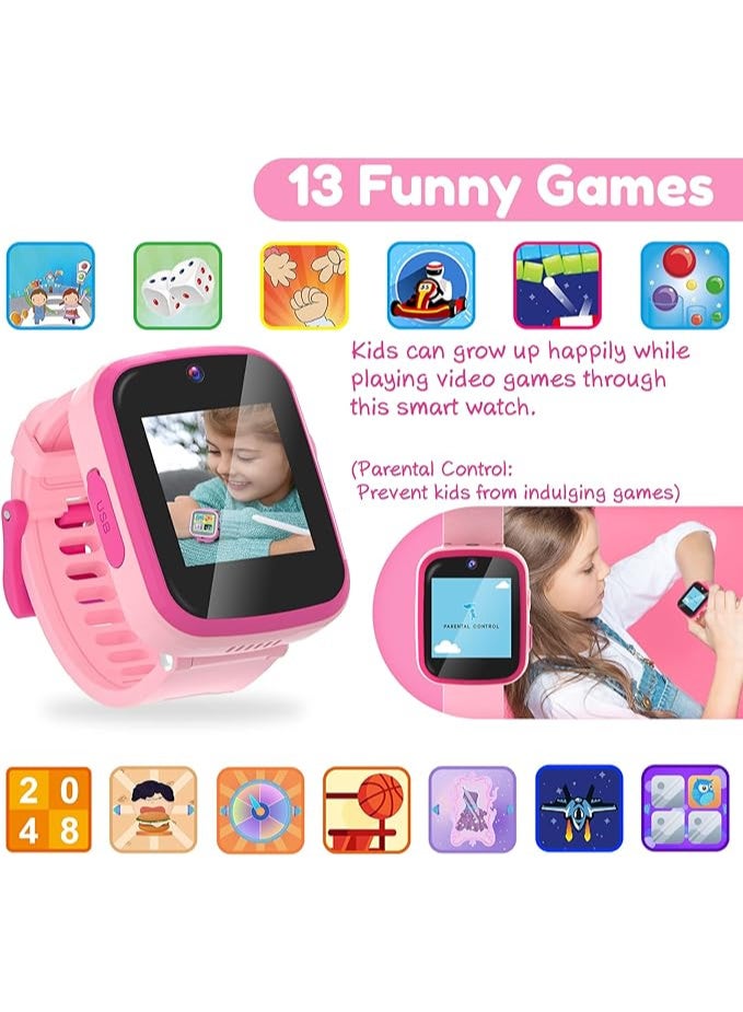Yehtta Smart Watch for Kids 3-8 - HD Dual Camera, Touch Screen, USB Charging - All-in-One Educational Toy - Pink Birthday Gift for Girls - Image 5