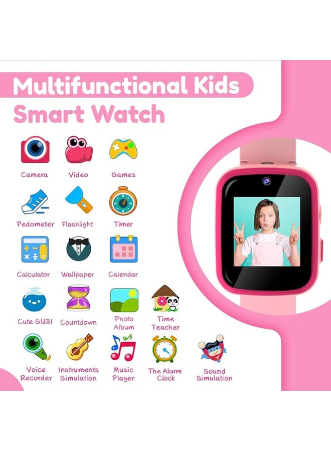 Yehtta Smart Watch for Kids 3-8 - HD Dual Camera, Touch Screen, USB Charging - All-in-One Educational Toy - Pink Birthday Gift for Girls - Image 3