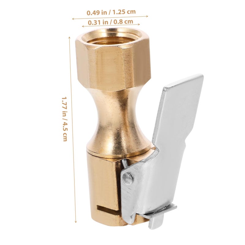 Heavy Duty Locking Air Chuck for Tire Inflation Quick Connect Brass Material - Image 3