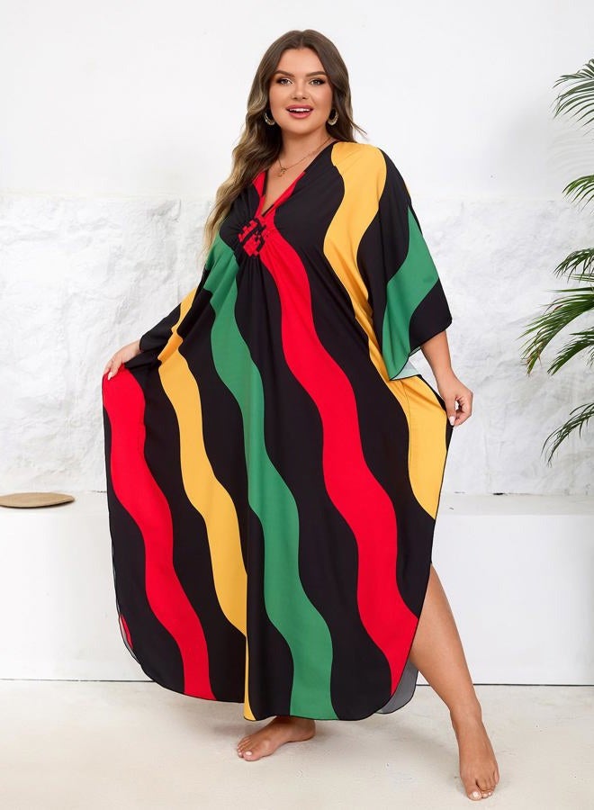 KEYLORTING Kaftan Dress for Women - Plus Size Caftan Maxi Beach Dress Moo Moos Loungewear, Swimsuit Cover Up for Beach, Pool or Vacation - Image 4