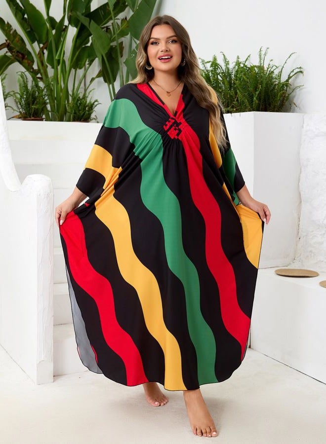 KEYLORTING Kaftan Dress for Women - Plus Size Caftan Maxi Beach Dress Moo Moos Loungewear, Swimsuit Cover Up for Beach, Pool or Vacation - Image 2