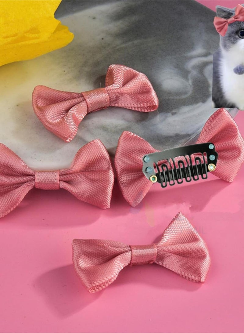 GGOOT 5pcs Cute Cats Hair Clip,Bow with Clip for Short/Long Hairs Dogs Pets,Puppy,Yorkshire,The Labrador,Golden Retriever German Shepherds Grooming Products (beige)  - Image 1