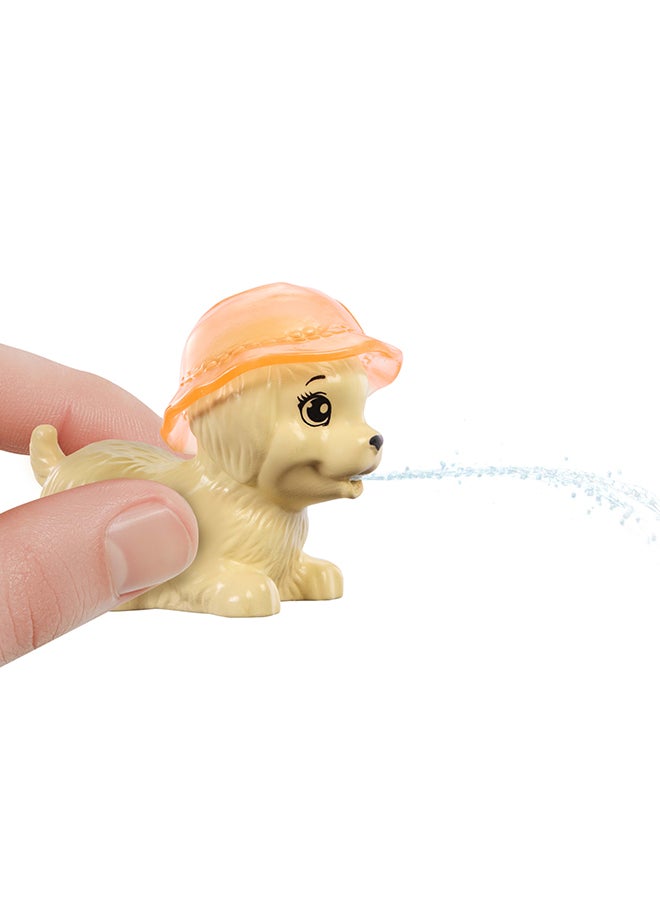 Barbie Puppy Pool Party Toy Playset With Fashion Doll, Doghouse & Slide, Heart-Shaped Pool, 2 Pet Dog Figures, 6 Accessories & Color Change - Image 4