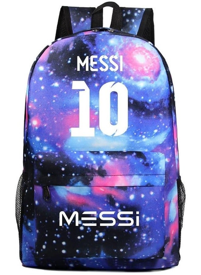 ميسي حقيبة كرة القدم MS رقم 10 ، سعة كبيرة ، حقيبة ظهر عادية للأولاد والبنات للنزهات / السفر. - Image 1
