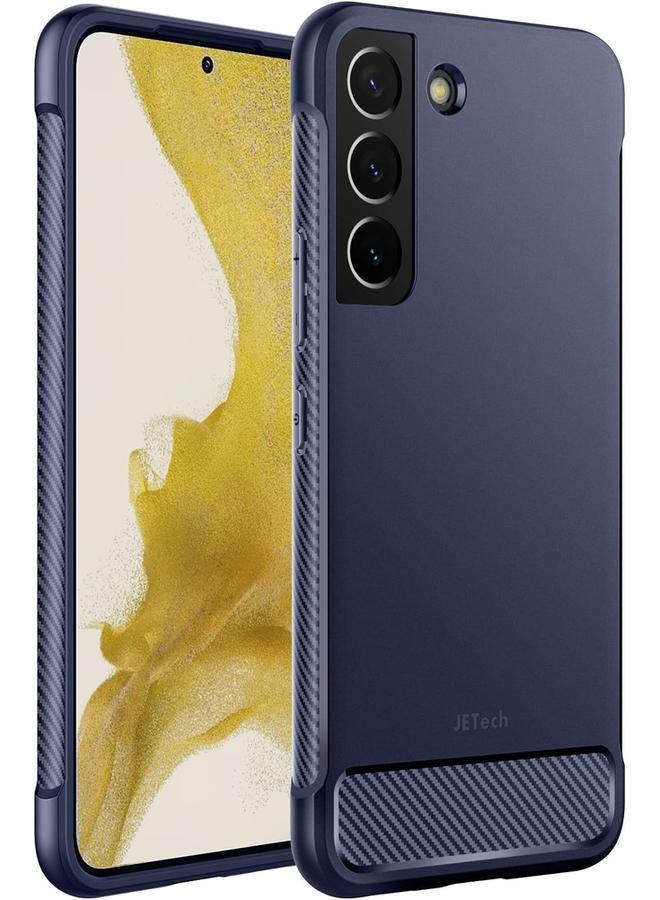 جي تيك جراب رفيع لهاتف Samsung Galaxy S22 5G مقاس 6.1 بوصة مع غطاء هاتف رفيع ممتص للصدمات وتصميم من ألياف الكربون باللون الأزرق - Image 1