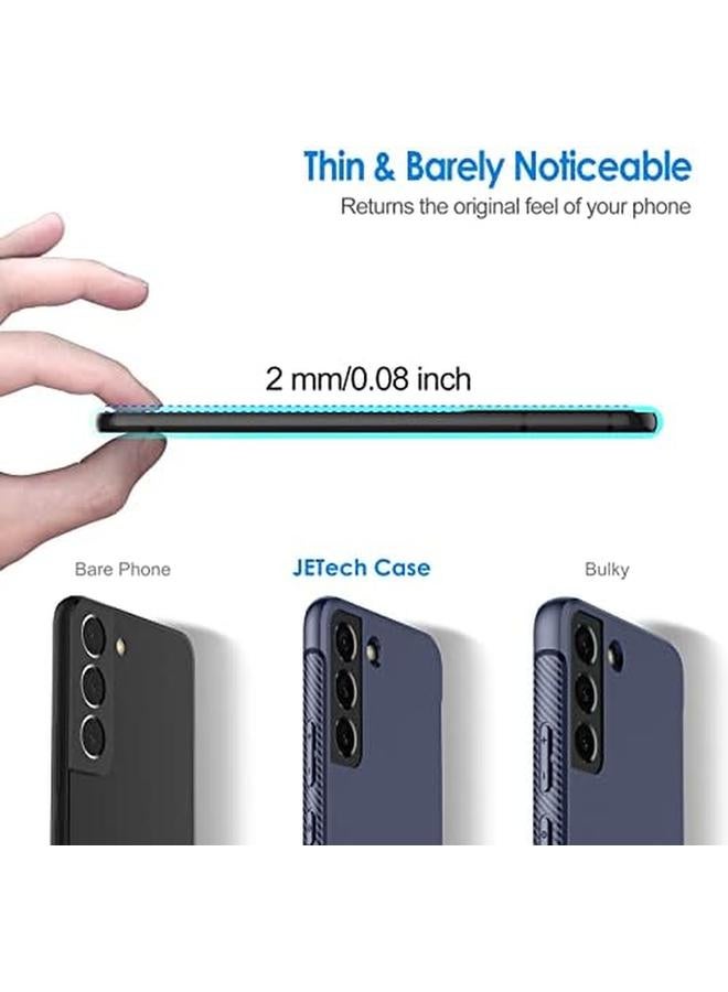 جي تيك جراب رفيع لهاتف Samsung Galaxy S22 5G مقاس 6.1 بوصة مع غطاء هاتف رفيع ممتص للصدمات وتصميم من ألياف الكربون باللون الأزرق - Image 3