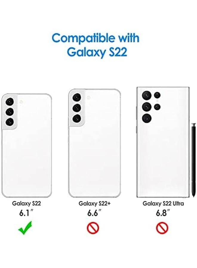 جي تيك جراب رفيع لهاتف Samsung Galaxy S22 5G مقاس 6.1 بوصة مع غطاء هاتف رفيع ممتص للصدمات وتصميم من ألياف الكربون باللون الأزرق - Image 2