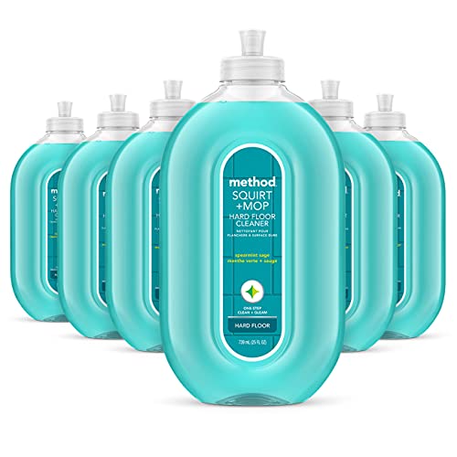 Method Hardwood Floor Cleaner Squirt Mop Bottle Spearmint Sage For Sealed Hardwood and Laminate Floors 25 Fl Oz Pack of 6 - Image 1