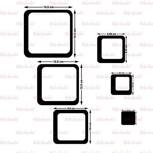 Bikri Kendra Chote Mote Seller Sun Silver with 12 Square Golden Mirror Stickers for Wall Mirror Stickers for Wall Acrylic Stickers Wall Stickers for Hall Room Bed Room Kitchen. - Image 3