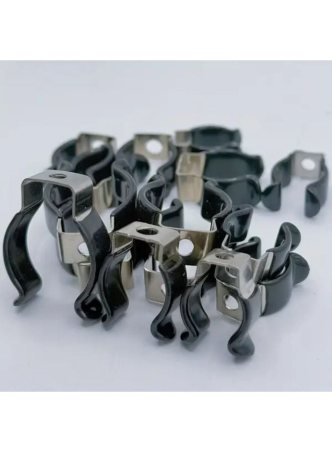 15 Black U Shaped LED Clips Durable Metal Plastic T5 T6 T8 Compatible Light Fixture Holders - Image 4