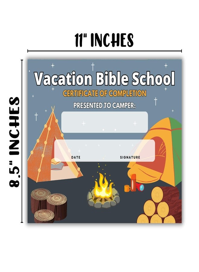 Lashicorn Vacation Bible School VBS Certificate of Completion Award | 50 pk 8.5x11” Camping Outdoor Camp Fire Themed Participation - Image 3