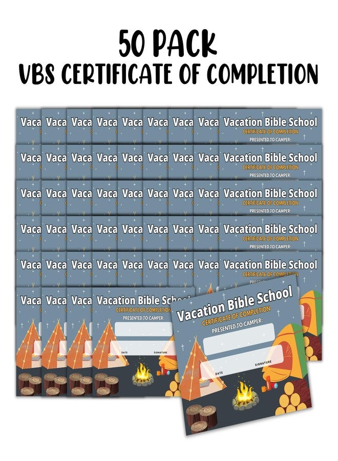 Lashicorn Vacation Bible School VBS Certificate of Completion Award | 50 pk 8.5x11” Camping Outdoor Camp Fire Themed Participation - Image 4