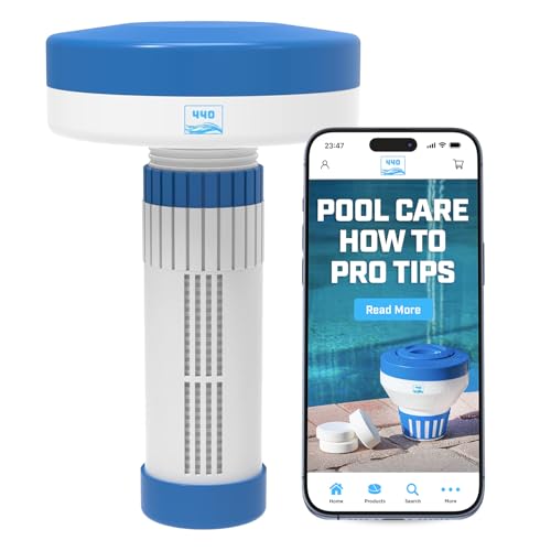440 Mini Premium Floater Dispenser for Spa, Hot Tub and Small Pools for 1 Inch Chlorine or Bromine Tablets. (Tablets NOT Included) Adjustable Release, from 0 to 13 Flow Control - Image 1