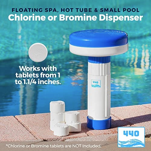 440 Mini Premium Floater Dispenser for Spa, Hot Tub and Small Pools for 1 Inch Chlorine or Bromine Tablets. (Tablets NOT Included) Adjustable Release, from 0 to 13 Flow Control - Image 2