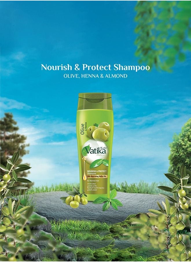 Vatika Naturals - Vatika Naturals Nourish and Protect Shampoo | Natural & Herbal | nriched with Olive and Henna | For Normal Hair - 200 ml - Image 1