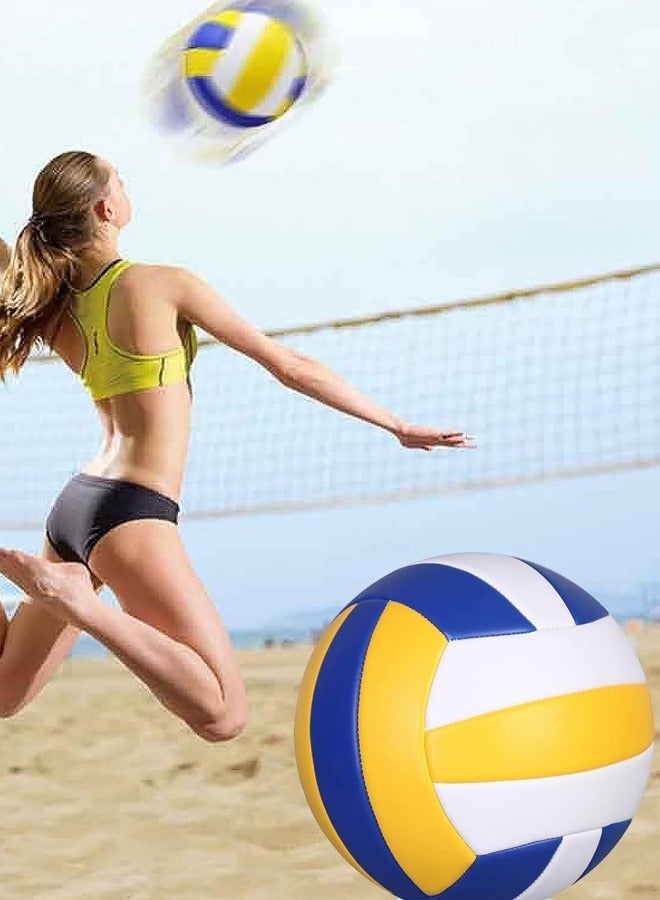 Halamodo Volleyball Official Size 5 Volleyball Official Size Soft Surface Training Practice Indoor Outdoor Gift for Kids Come For Kids Youth Adult Yellow - Image 5