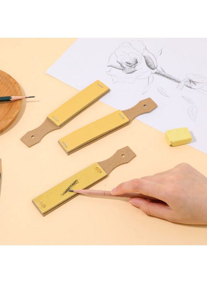 Sliverdew Sandpaper Sharpener,3-Pack Sketch Sandpaper Pencil Sharpeners 6.2X0.9" Pointer Art Drawing Tool Pastel Sticks Drawing Tool For Artist Sketch Beginner (12 Sheets/Pcs) - Image 3