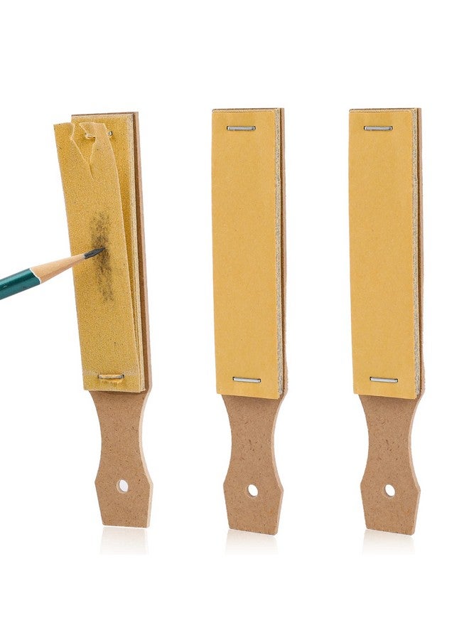Sliverdew Sandpaper Sharpener,3-Pack Sketch Sandpaper Pencil Sharpeners 6.2X0.9" Pointer Art Drawing Tool Pastel Sticks Drawing Tool For Artist Sketch Beginner (12 Sheets/Pcs) - Image 1
