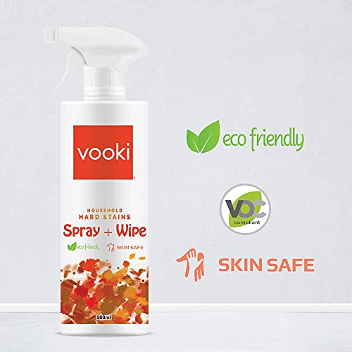 Vooki Eco-Friendly Kitchen Cleaning Spray & Lime Scale Remover Combo for Bathroom, Tap, Hard Water Stains, Gas Stove, Chimney, Tough Grease & Stains, Home and Commercial Use - 500ml (Pack of 2) - Image 2