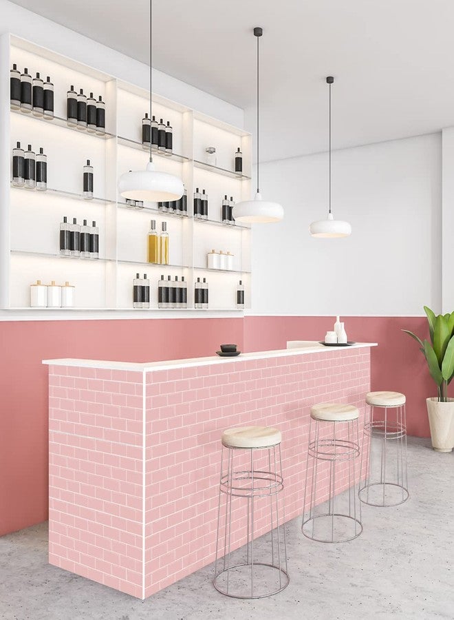 WalDecoo Subway Tile Peel and Stick Backsplash Tile, 10-Sheet Premium Self Adhesive Tiles for Kitchen, Stronger Upgrade Adhesive, Pink Stick on Backsplash for Kitchen and Bathroom(12" × 12"). - Image 3