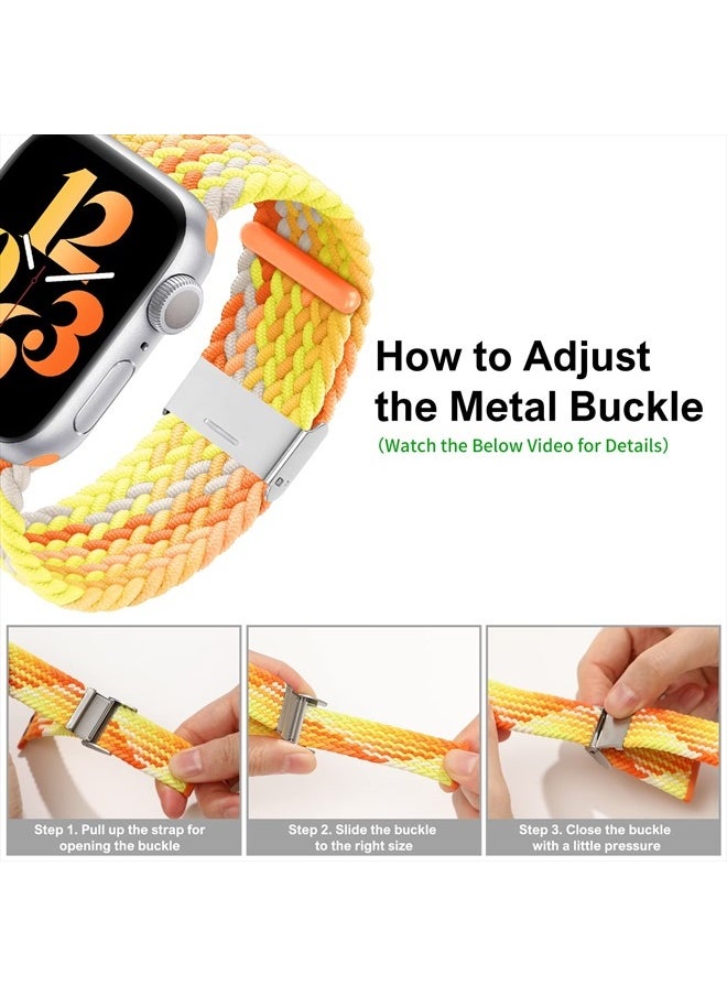 Bandiction - Stretchy Braided Solo Loop Bands Compatible with Apple Watch Band 44mm 40mm 38mm 42mm 41mm 45mm 49mm iWatch Bands Women Men, Elastic Strap for iWatch Ultra SE Series 8/7/6/5/4/3/2/1 - Image 1