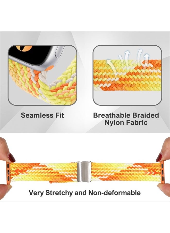 Bandiction - Stretchy Braided Solo Loop Bands Compatible with Apple Watch Band 44mm 40mm 38mm 42mm 41mm 45mm 49mm iWatch Bands Women Men, Elastic Strap for iWatch Ultra SE Series 8/7/6/5/4/3/2/1 - Image 1