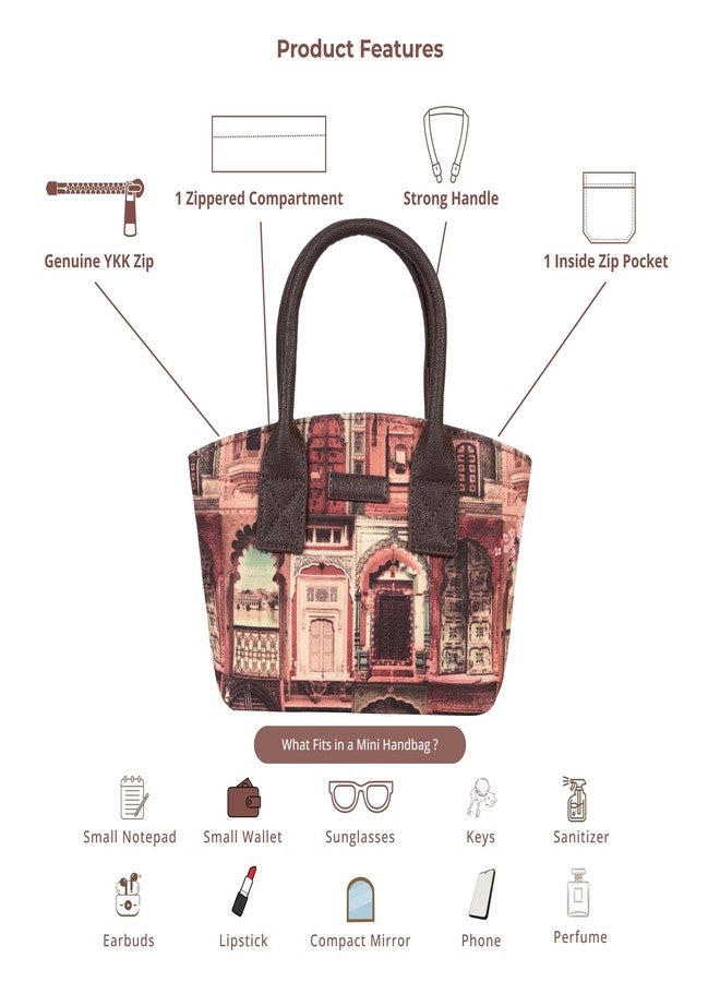 Fatfatiya Architectural Art Mini Handbag - Compact, Stylish & Handcrafted | Made in India - Image 5