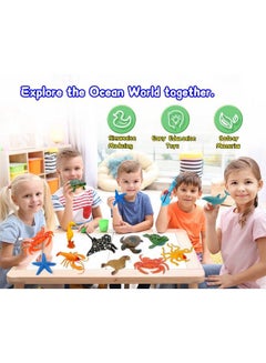 KECIABO Ocean Sea Animals Toys 12 Pack Large Deep Sea Animals Figures Toys Set Realistic Soft Plastic Bath Toy For Toddlers Kids Child Boys And Girls  - Image 3
