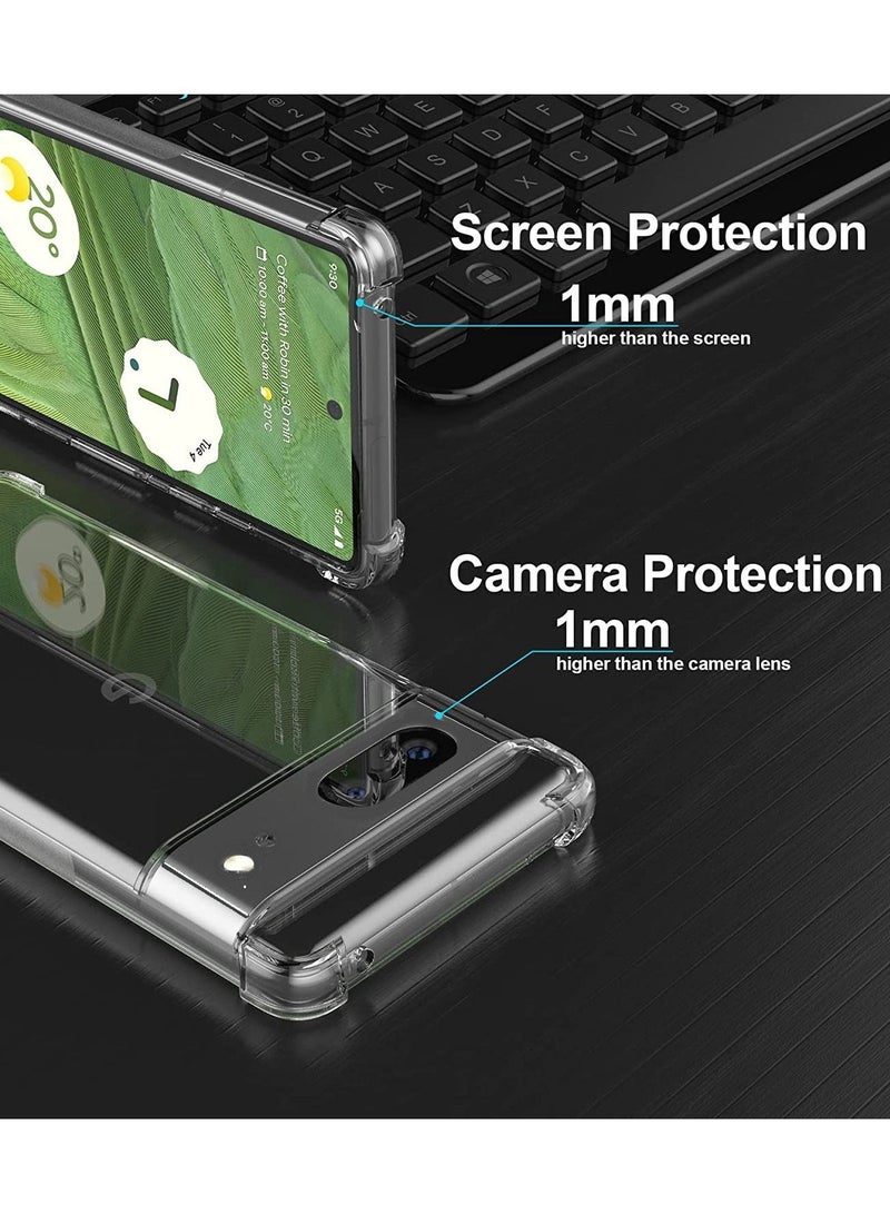 Google Pixel 7 Crystal Clear Case Shockproof Slim Impact Resistant Bumper Corner Soft TPU Back Cover 6.3 inch - Image 3