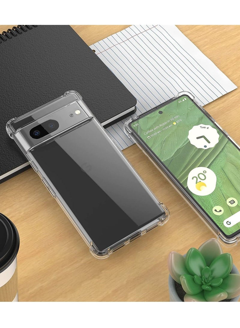 Google Pixel 7 Crystal Clear Case Shockproof Slim Impact Resistant Bumper Corner Soft TPU Back Cover 6.3 inch - Image 4