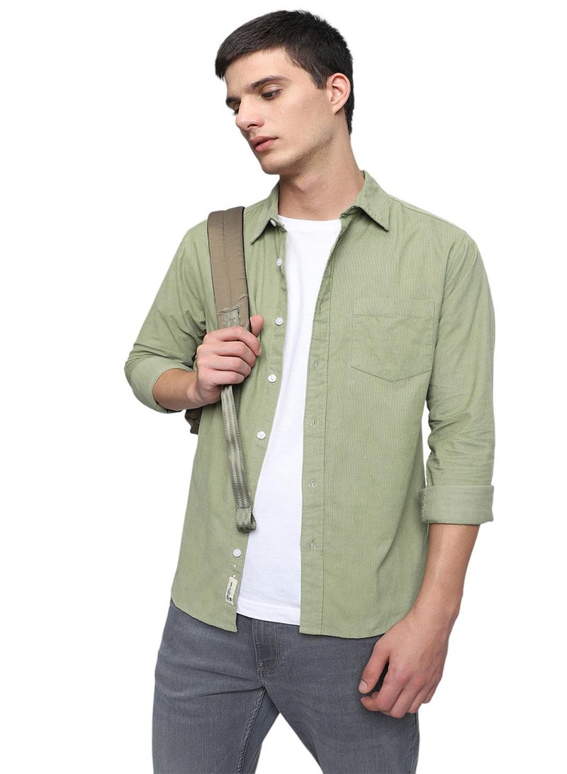 Dennis Lingo قميص أخضر بقصّة Slim Fit للرجال  - Image 5