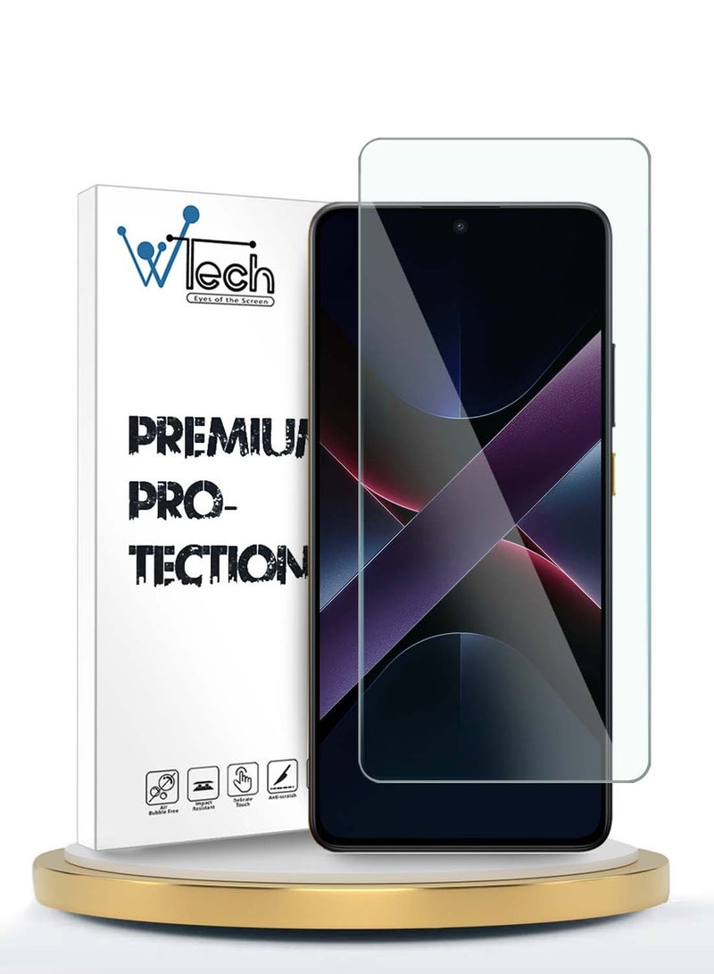 دبليو تيك واقي شاشة من الزجاج المقوى Xiaomi Poco X7 Pro 5G 2025 WTech Premium Series 9H 2.5D - شفاف - Image 1