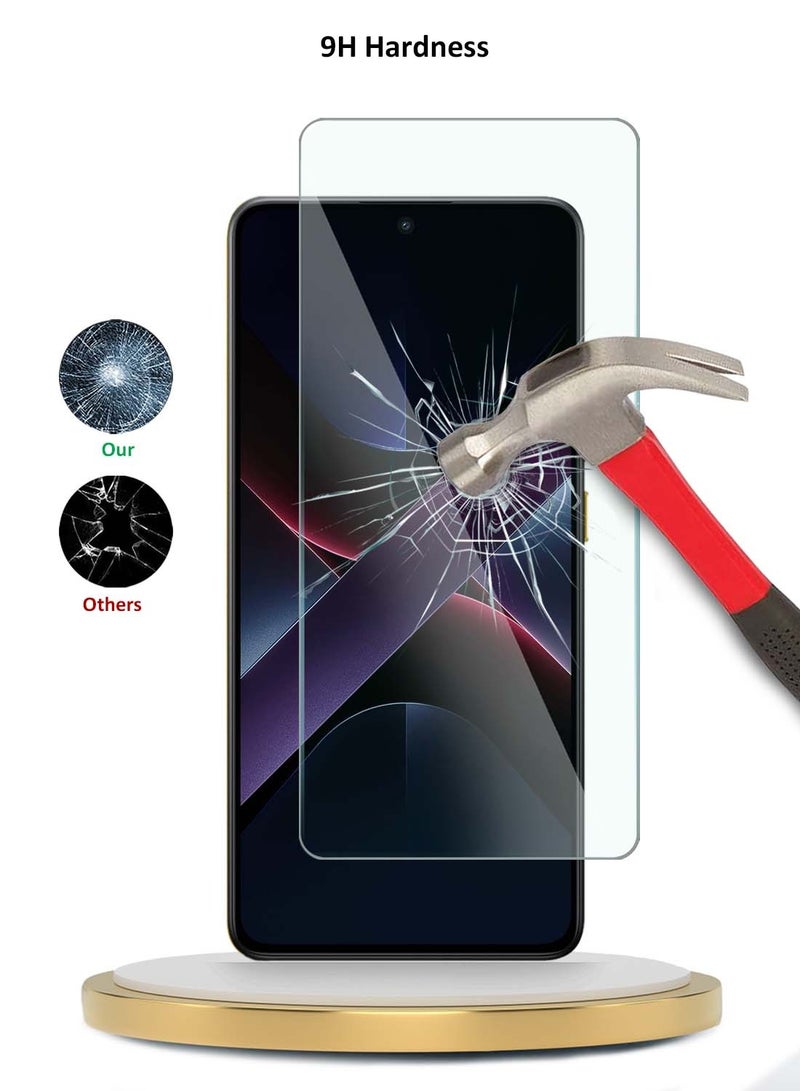 دبليو تيك واقي شاشة من الزجاج المقوى Xiaomi Poco X7 Pro 5G 2025 WTech Premium Series 9H 2.5D - شفاف - Image 3